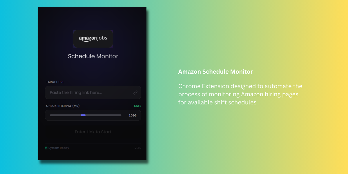Amazon Schedule Monitor